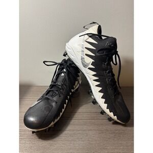 Nike Alpha Menace‎ 4 Shark Football Cleats Black & White Size 12.5 Sports